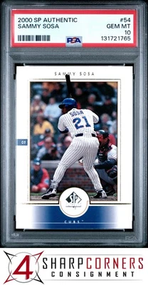 2000 SP AUTHENTIC #54 SAMMY SOSA CUBS POP 3 PSA 10 - Image 1 of 2