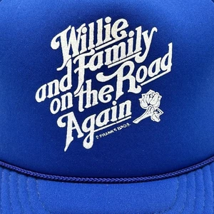 Vtg Willie Nelson & Family on the road again tour snapback trucker mesh hat cap - Picture 1 of 13