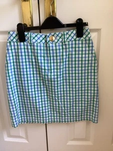 Stunning Burberry Blue Label Green And Blue Check New Skirt, Uk Size 6 To 8 (36) - Picture 1 of 4