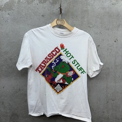 Подлинный Tabasco футболка логотип графический футболка мужской L красный короткий рукав футболка Hot соус - Изображение 1 из 4