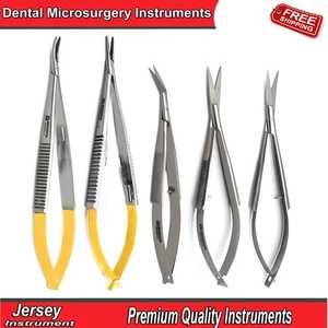 Dental Microsurgery Scissors Surgical Castroviejo Suture Needle Holder Forceps - Picture 1 of 6