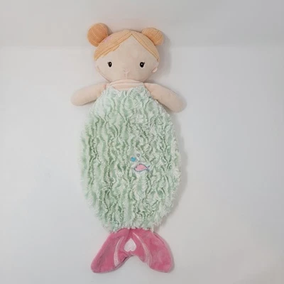 Muñeca de peluche Douglas Baby Mermaid manta de seguridad plana Lovey suave verde rosa 2018 Foto 1 de 4