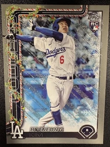 2025 Topps Holiday Hyeseong Kim Gray Metallic Snowflake (RC) #H174 Dodgers - Picture 1 of 2