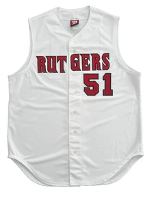 Rutgers Scarlet Knights Baseball Game Worn Jersey Wilson #51 Size 48 - Picture 1 of 7