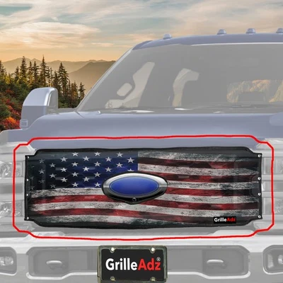 2024 2025 FORD SUPER DUTY Series Narrow Old Glory FLAG Bug Screen 902-41 - Image 1 of 4