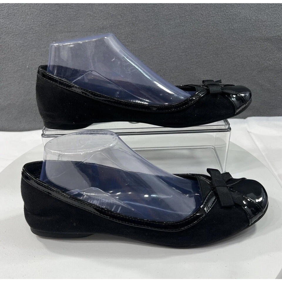 Sapato Feminino Sam & Libby Ballet Flats Tecido Laço Tamanho 8.5 Preto Clássico Conforto - Imagem 1 de 4