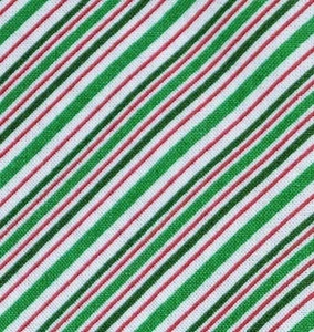 Christmas Red Green XMAS Diagonal Stripe Cotton Fabric David Textiles 1 1/2 YARD - Picture 1 of 6