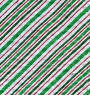 Christmas Red Green XMAS Diagonal Stripe Cotton Fabric David Textiles 1 1/2 YARD - Image 1 of 4