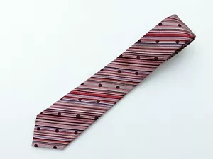 Corbata Paul Smith - Nueva con etiquetas rosa firma múltiples rayas y lunares Damson precio de venta sugerido por el fabricante: £ 110 - Imagen 1 de 8