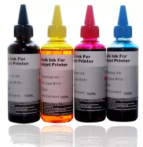 INCHIOSTRO UNIVERSALE COMPATIBILE PER TUTTE LE STAMPANTI INKJET 4 X 100ML - Foto 1 di 1
