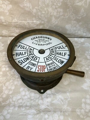 Antique Chadburn's Ship Telegraph Head Porcelain Face Head, No Base - Image 1 of 4