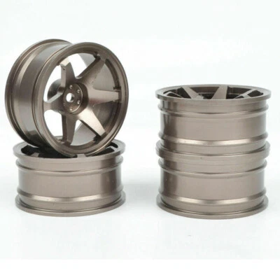 Jantes de alumínio 1:10 para TT-02 HSP HPI Redcat RC Tamiya carro de corrida on-road - Imagem 1 de 4