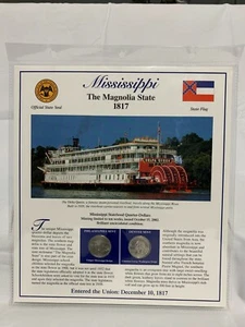 2002 Mississippi BU P&D Postal Commemorative Society Statehood Quarters & Stamps - Picture 1 of 2