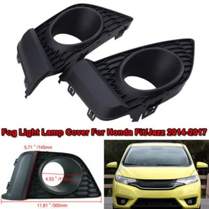 2 piezas Cubierta de lámpara antiniebla bisel delantero con orificio para Honda Fit Jazz 2014-2017 - Imagen 1 de 7