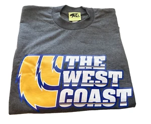 New WITHOUT Tag VTG FABRICALI THE WEST COAST Gray  Graphic Men’s T-Shirt 3XL USA - Picture 1 of 18