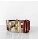 CHARLES &amp; KEITH Y2K Gold Netting Red Adjustable Wrist Bracelet