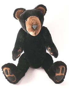 STADLER handgefertigter, vollgelenkiger Echtfell SCHWARZER TEDDYBÄR hochwertig! - Bild 1 von 15