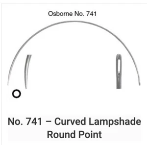 (12) Osborne 741-4" Curved Lampshade Round Point Needles, 19 Gauge ( 15220) - Picture 1 of 10