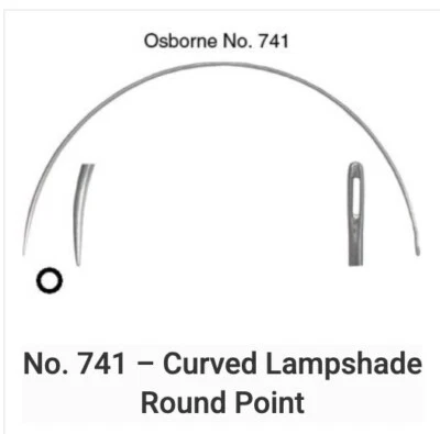 (12) Osborne 741-4" Pantalla Curvada Agujas Punta Redonda, Calibre 19 (15220) Foto 1 de 4