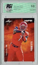 Malik Willis 2022 Leaf HYPE! #83 Red SP, Just 5 Made Rookie Card PGI 10