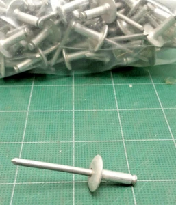 250pcs Pop Rivets 3/16 ALUMINUM Head & Mandrel 5/8 dia Dome grip.250-.375 USA - Picture 1 of 2