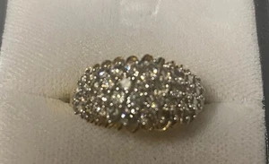 10k Gold Over Carat Diamond Ring Very Elegant - Picture 1 of 7