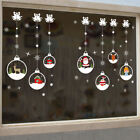 Christmas Removable Window Stickers Xmas Santa Art Decal Wall Home Shop Decor Uk