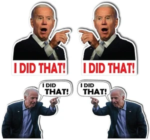 100x I DID That Joe Biden Sticker Gas Pump Decal Oil Prices FJB removeable vinyl - Picture 1 of 4