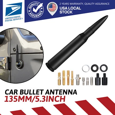 ANTENA BALA ALUMINIO NEGRO 5.3" PARA CHEVROLET SILVERADO 1500/2500 HD CLASSIC Foto 1 de 4