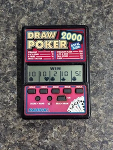 Vintage Radica Draw Poker Royal Flush 2000 Model #510 Handheld Electronic Game - Picture 1 of 2
