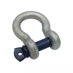 Galvanised Lifting Bow Shackle Screw Pin 3.25 Ton (3.25T Towing Rigging 3250KG) - Picture 1 of 8