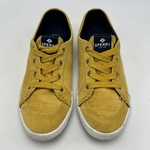 Sperry Sneaker Damen 7 gelbe Cordschuhe STS84188 adrette Freizeit Schnürschuhe - Bild 1 von 10