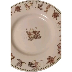 Disney 2 11" Winnie the Pooh   Dinner Plates Tigger Eeyore Piglet Stoneware  - Picture 1 of 8