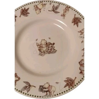 Disney 2 11" Winnie the Pooh   Dinner Plates Tigger Eeyore Piglet Stoneware  - Image 1 of 4