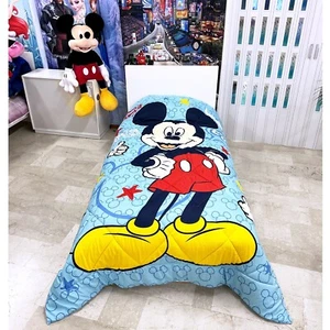 Mickey Mouse Disney Colcha Edredón Acolchado 180x260cm Cama Individual Original - Imagen 1 de 2