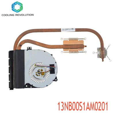 Laptop CPU Heat sink Fan For ASUS X550V X550X X550VC 13N0-PGA0201 13NB00S1AM0201 - Image 1 of 2