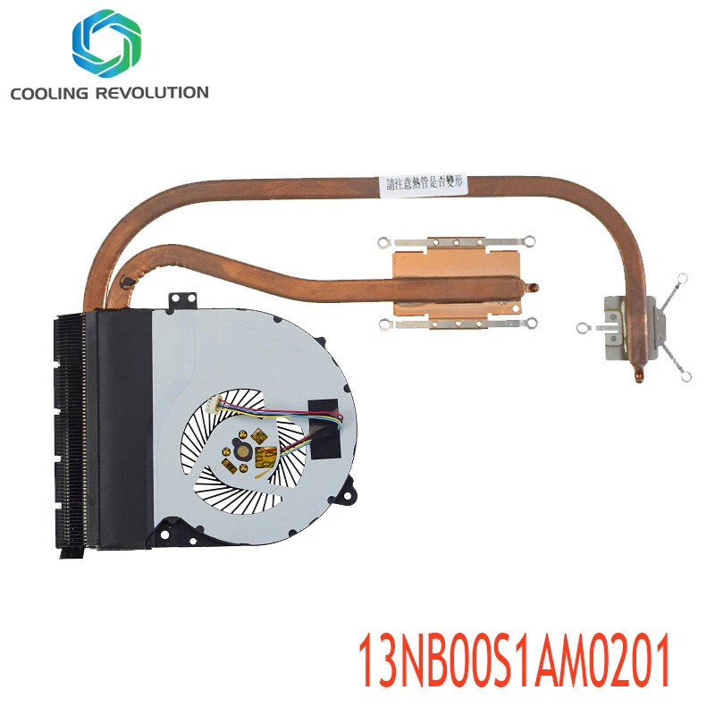 Laptop CPU Heat sink Fan For ASUS X550V X550X X550VC 13N0-PGA0201 13NB00S1AM0201 - Image 1 of 2