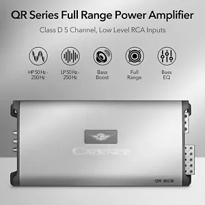 Cadence QR80.5 1800 Watts Peak Power 5 Channel Car Audio System Amplifier Class - Picture 1 of 6