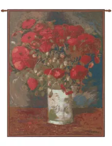 Poppies Van Gogh French Tapestry Wall Art Hanging for Home Decor - Picture 1 of 10