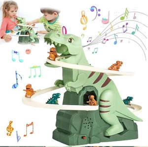 Juguete para escalar escaleras de dinosaurio - tobogán eléctrico de dinosaurio con luces y música - Imagen 1 de 9