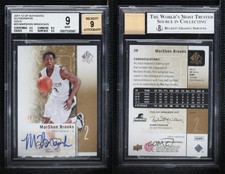 2011-12 SP Authentic Gold Auto /25 MarShon Brooks #29 BGS 9 MINT Auto