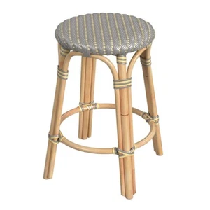 Butler Tobias Rattan Round 24" Counter Stool, Yellow - 9371468 - Picture 1 of 1
