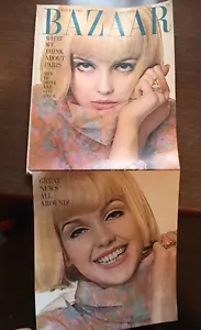 März 1965 HARPERS BAZAAR Strand blond SELTENE ausklappbare Abdeckung Mode Modelle - Bild 1 von 16
