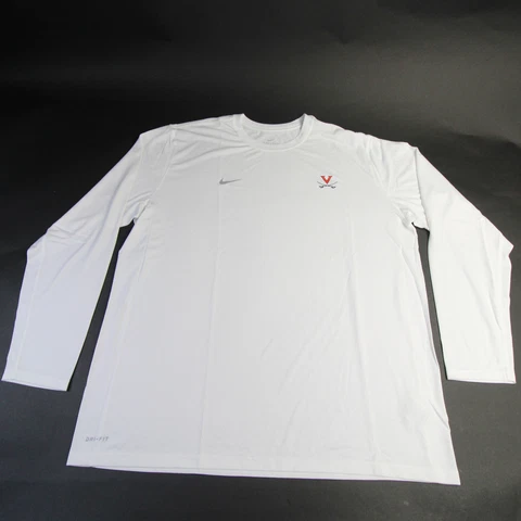 Virginia Cavaliers Nike Dri-Fit Long Sleeve Shirt Men's White New Cover