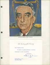 FRED M. VINSON - TYPED NOTE SIGNED 07/28/1945