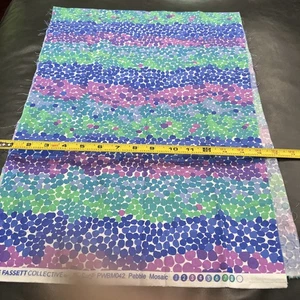 Kaffe Fassett Fabric 15” x 44” Pebble mosaic blue green Brandon Mabley - Picture 1 of 6