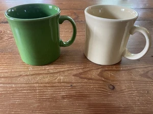 Fiesta Meadow Pale Custard Coffee Cup Java Mug ~ HLC Fiestaware LOT OF 2 - Picture 1 of 10