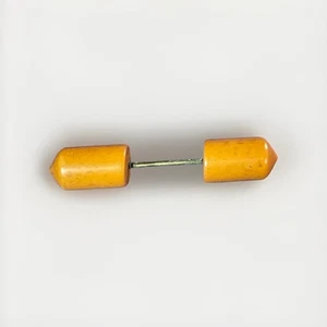 Vintage 1940’s Butterscotch Amber Bakelite Brooch Sweater Shawl Cardigan Pin BB2 - Bild 1 von 4