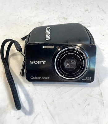 Câmera Digital Sony Cyber-Shot DSC-W570 Preta com Estojo Canon *PEÇAS E REPAROS* - Imagem 1 de 4