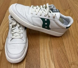 Saucony Jazz Court Shoes White Athletic Casual Sneakers - Size 9 - Picture 1 of 8